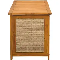 vidaXL Gartenlagerbox 185 L Massivholz Akazie 113 x 50 x 56 cm Beige