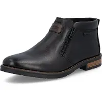 Rieker Stiefelette , Herren, Gr. 42, schwarz, Glattleder, Schuhe Stiefelette, Reißverschluss-Stiefelette mit riekerTEX Ausstattung, schmale Form