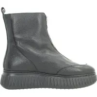 Wonders für Damen. A-5202_5078_5792 Xfly 02 Stiefeletten aus Leder in Schwarz (39), Wohnung, Reißverschluss, Lässig