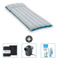 Intex Campingmatte – 1 Person – 67 x 184 x 17 cm – Blau – im Lieferumfang enthalten Spannbettuch - Pumpe en Reperaturset