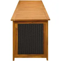 vidaXL Gartenlagerbox 185 L Massivholz Akazie 200 x 50 x 56 cm Schwarz