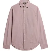 Superdry für Herren. M4010860A Lässiges langärmeliges rosa Hemd (S), Baumwolle, Langarm
