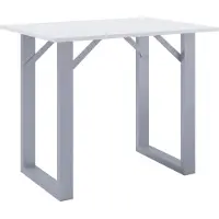 VCM Bartisch "Holz Bartisch Stehtisch Tisch Tresen Xona 110x50cm", weiß (silber, weiß), B:110cm T:50cm, Tische, Bartisch