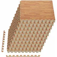 Syfax Pool Bodenschutzmatte 50 pcs Holz 18 m² EVA-Schaum