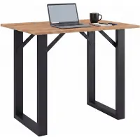 VCM Bartisch "Holz Bartisch Stehtisch Tisch Tresen Xona 110x50cm", braun (schwarz, honig, eiche), B:110cm T:50cm, Tische, Bartisch