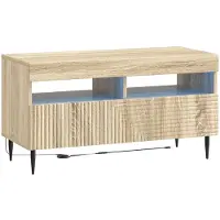 Syfax LED-TV-Schrank HAARLEM 81 x 35 x 43 cm Sonoma-Eiche