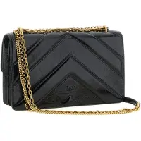 Pinko Love Bag Chevron schwarz Love Birds und Kette