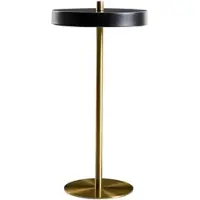 Beliani LED Tischlampe Schwarz u. Messingfarben Metall Dimmbar mit Dimmfunktion Modern Minimalistisch Schreibtischlampe Tischleuchte Büro Homeoffice
