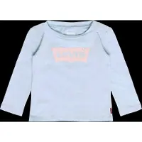 Levi's Kids Langarmshirt KIDS "LVG L/S BATWING TEE", Mädchen, Gr. 36M (98), blau (angel falls), Obermaterial: 60% Baumwolle, 40% Polyester, Rundhals, Shirts Langarmshirt, for GIRLS