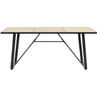 Syfax Esstisch Eichenfarbe 200x100x75 cm MDF