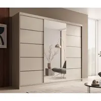 Fun-Möbel Schiebetürenschrank Schrank OSLO in Cashmere matt 250x215x58 cm