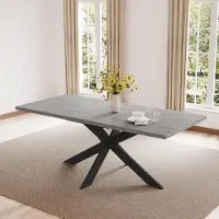 Sonstiges Esstisch ausziehbar MDF Grau 130-170cm für 4-8 Personen