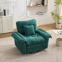 Markenlos Drehsessel mit 360°-Drehung im übergroßen Format und Chenille-Bezug – Polstersessel mit Taschenfederkern und Stützkissen für Wohnzimmer, Schlafzimmer und Kinderzimmer