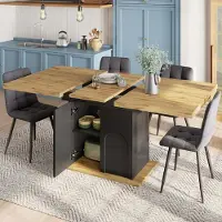 Sonstiges Esstisch Teleskoptisch 110-140x80cm ausziehbar klappbar für 4-6 Personen MDF