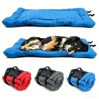 Debuy Wasserdichtes faltbares Hundebett, rutschfeste Hundematte, robust, tragbar für Auto Reisen und Outdoor, 60x90cm, Blau