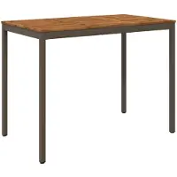 Syfax Gartenbar-Tisch NAARDEN Natur und Kaffee 141 x 80,5 x 105 cm