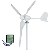StarTech.com Windkraftanlage - SM3-5000 horizontaler Windgenerator - 5000 W - 48 V - 3 Rotorblätter - Anlaufwind 2 m/s - er Laderegler - Weiß