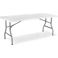 StarTech.com Klappbarer Tisch - Faltbarer Gartentisch - Maße 183 x 76 x 74 cm - Metallgestell - PVC-Tischplatte - Für 8 Personen - Outdoor - Weiß