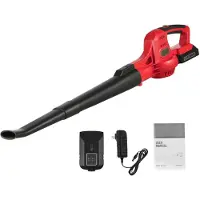 StarTech.com Akku-Laubbläser - F-64 Turbo-Gebläse - 2 Geschwindigkeiten - 60/130 MPH - Handgehalten - Verlängerungsrohre - Rot