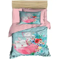 L'essentiel Maison , PH188, Baby-Bettbezug-Set, Türkis, 100 x 150 cm