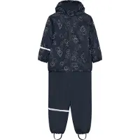 CeLaVi Regenbekleidung M/u Träger - Fleece - PU - Navy m. Print - - 130 - Regenkleidung