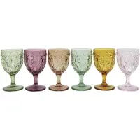 Chic Antique Saint-Émilion Weinglas mit Muster 6er Set