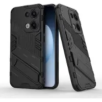 OEM Silikonhouder für Oppo Reno13 5G mit Kickstand, Premium PC+TPU, militärischer Qualität, sturzfest, kratzfest, schwarz