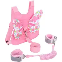 OEM Kindersicherheitsgurt mit Riemenhalsband und Verlustsicherungspolster, 3-in-1 Sicherheitsgurte für Babys mit Riemen, roter Gurt für kleine Kinder