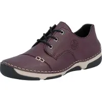 Rieker Damen Sneaker sportlich Schnürer Ziernähte 55920, Größe:40 EU, Farbe:Rot