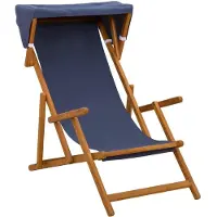 vidaXL Liegestuhl 2 pcs 3 Position Massives Eukalyptus Holz Blau