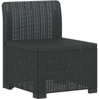 vidaXL 1-Sitzer Garten-Sofa Rattan-Look PP Anthrazit