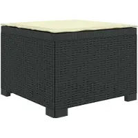 vidaXL 1-Sitzer Garten-Sofa mit Kissen Rattan-Look PP Anthrazit