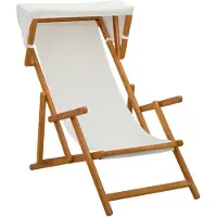 vidaXL Liegestuhl 2 pcs 3 Position Massives Eukalyptus Holz Creme