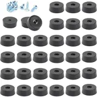OEM Rubberfüße - 30 Stück mit Edelstahl-Schrauben für Möbel - für Tische, Stühle, Schreibtische und Arbeitsplatten