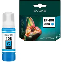 Evoke -Patronen für den Epson-Drucker 108 C13T09C24A Cyan 70 ml, kompatibel mit EcoTank L8050 und L18050