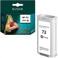 Evoke Tinte für HP 72GY grau (Grau) 130 ml | C9374A | DesignJet T610, T620, T790, T770, T1100, T1200, T1200 HD, T2300, T1300