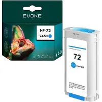 Evoke Tinte für HP 72C Cyan (Cyan) 130 ml | C9371A | DesignJet T610, T620, T790, T770, T1100, T1200, T1200 HD, T2300, T1300