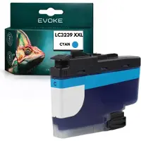Evoke -Kompatible Patrone für den Brother-Drucker LC-3239 LC3239XXL, Cyan, 50 ml, 5.000 Seiten, kompatibel mit MFC-J5945DW, J6945DW, HL-J6000DW und J6100DW