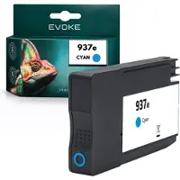 Evoke -Patronen, kompatibel mit dem HP-Drucker 937e 4S6W5NE, cyan, 26 ml, 1.650 Seiten, kompatibel mit 9110b, 9120b, 9130b und 9720e