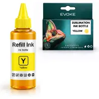 Evoke Sublimationstinte, gelb, in einer 100-ml-Flasche – Sublimationstinte für Epson-Drucker
