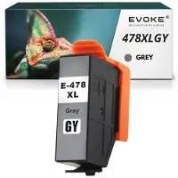 Evoke -Patronen, kompatibel mit dem Epson-Drucker 478 XL T04F6, grau, 13,2 ml, kompatibel mit XP-15000 Exp Photo XP-8505 8500