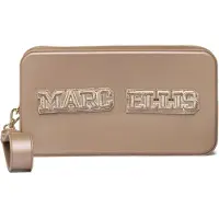 Marc Ellis Handtasche aus Vegan Leather in Blau mit Reißverschluss und gesticktem Logo Blu UNICA 25x14x8 cm FLAT SPONGE CM ANGEL BLUE-SILVER
