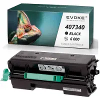 Evoke Kompatible Tonerkartusche für den Ricoh-Drucker SP4500E/SP3610 407340, Schwarz, 6.000 Seiten, kompatibel mit SP 3600 und SP 3610