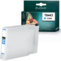 Evoke -Patronen, kompatibel mit dem Epson-Drucker T0442, T0442 C, Cyan, 18 ml, kompatibel mit Stylus C64, C66, C84, C84N