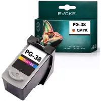 Evoke -Patronen für den Canon-Drucker CL38 2146B001, dreifarbig, 11 ml, kompatibel mit PIXMA iP1800, iP1900, iP2500 und iP2600