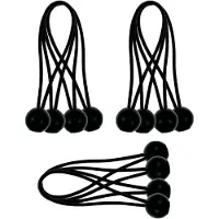 Markenlos 25 Stück elastische Bungee-Seile mit Kugelkopf für Zelt und Camping