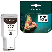 Evoke Tinte für HP 727PBK Foto Schwarz (Photo Black) 300 ml | F9J79A | T920 T930 T1500 T1530 T2500 T2530