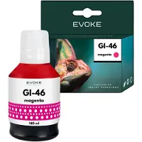 Evoke Cartus Canon-Druckertinte GI46 Magenta, 140 ml, 14.000 Seiten, GI-46 rsou, kompatibel mit Maxify GX3040, GX4040, GX4050, GX5040, GX5050, GX6040, GX6050, GX7040, GX7050