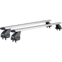 Menabo Omega Plus | Dachträger Volkswagen - Polo III (6N) 1995-1999 - Aluminium - Länge 112 cm - Tragkraft 50 kg - 2er-Pack