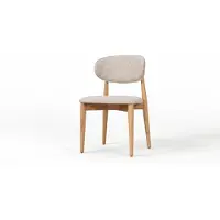 AEA Exklusiver Beiger Stuhl Holz Modern Einfarbig Esszimmerstuhl Zeitgemäß